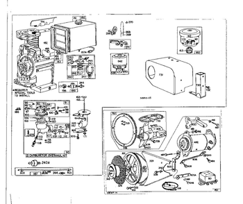 Electric Starter Diagram and Parts List for 170400-170499 0010 - 0075 Briggs and Stratton Engine